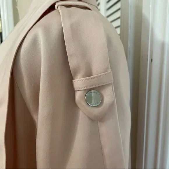 Soia & Kyo Marinella Ballet Pink Straight Fit Trench Coat Sz-XXS - Picture 5 of 14